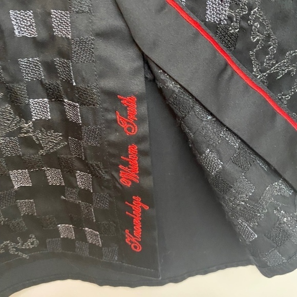 ROBERT Graham Luxury Long Sleeve Dress Shirt, XL, Black Embroidered - Picture 6 of 14